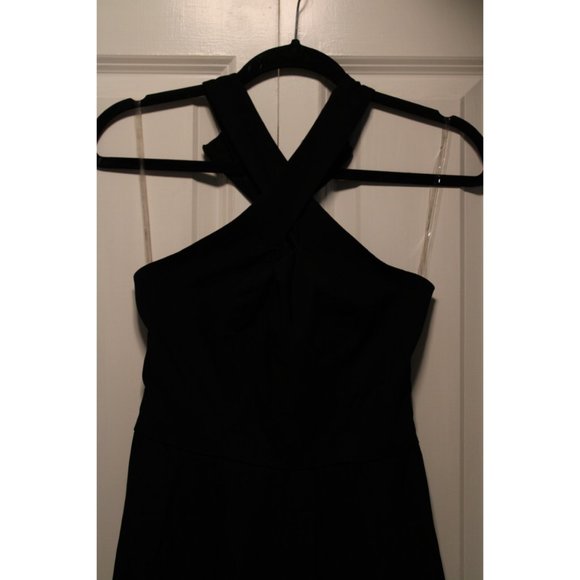 Black Cross Strap Halter Pinup Circle Dress - Picture 8 of 8
